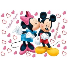 8877 vafa Minnie love kiss Mickey 30x20cm